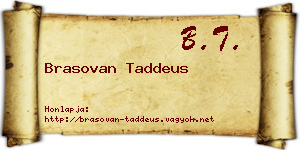 Brasovan Taddeus névjegykártya